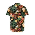 thumbnail image 5 of Handshe Men's Hawaiian Shirt Tops Vintage Short Sleeve Button Down Beach Shirt Male Tropical Floral Summer Pullover Party Holiday, 5 of 5
