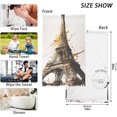 thumbnail image 2 of Coolnut Bathroom Hand Towels Set of 2 Watercolor Eiffel Tower Print, Cotton Bath Towels Thin Water Absorbent Lightweight Quickdry for Bathroom Ktichen Travel Gym, 16"×28", 2 of 6