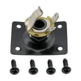 thumbnail image 2 of Black Universal Electric Guitar Output Jack Plate Socket Rectangle Tele Ibanez, 2 of 10
