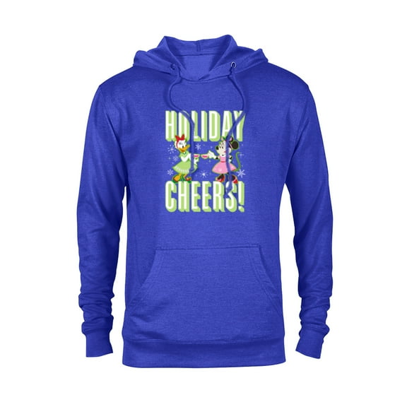 Disney Mickey & Friends Daisy & Minnie Holiday Cheers - Pullover Hoodie for Adults - Customized-Royal