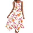 thumbnail image 1 of Pantalones Cortos para Vestidos Bajos Mujeres sin Mangas Cuello Redondo Cordón Ruffle A-Line Mini Vestido Poliéster, Vestido Casual para Citas Y Fiesta, 1 of 8