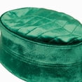 thumbnail image 2 of Plain Emerald Green Soft Premium Kufi Crown Velvet Turkish Hat Large Size Cap-57, 2 of 3