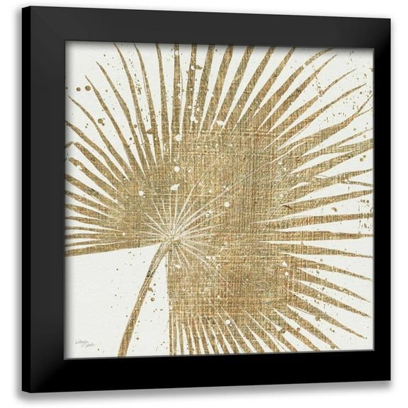 Wellington Studio 12x12 Black Modern Framed Museum Art Print Titled - Gold Leaves II