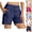 Navy, variant on Womens Workout Shorts with Zipper Pockets 5" Inseam Lightweight Breathable Athletic Casual Shorts Drawstring Elastic High Waisted Yoga Shorts Light Blue XXL