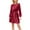 Red, variant on WJHWSX Fall Dresses for Women 2025,Womens Dresses,Dresses for Women,Long Sleeve,Crew Neck,Breathable,Solid,XL(US:10)
