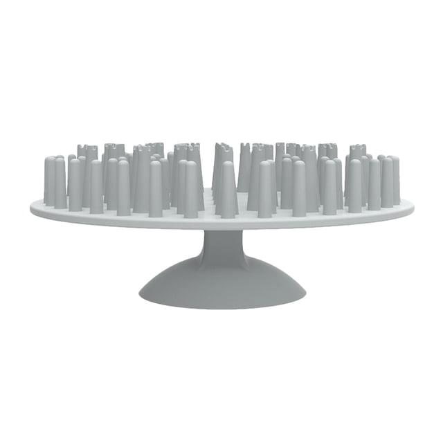 Pet Bathing Brush Silicone Puppy Brush Dog Massaging Brush Pet Hair Cleaning Tool (Grey)