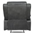 thumbnail image 3 of OakvillePark Audubon Polished Microfiber Upholstered Lay Flat Reclining Chair, Gray, 3 of 7