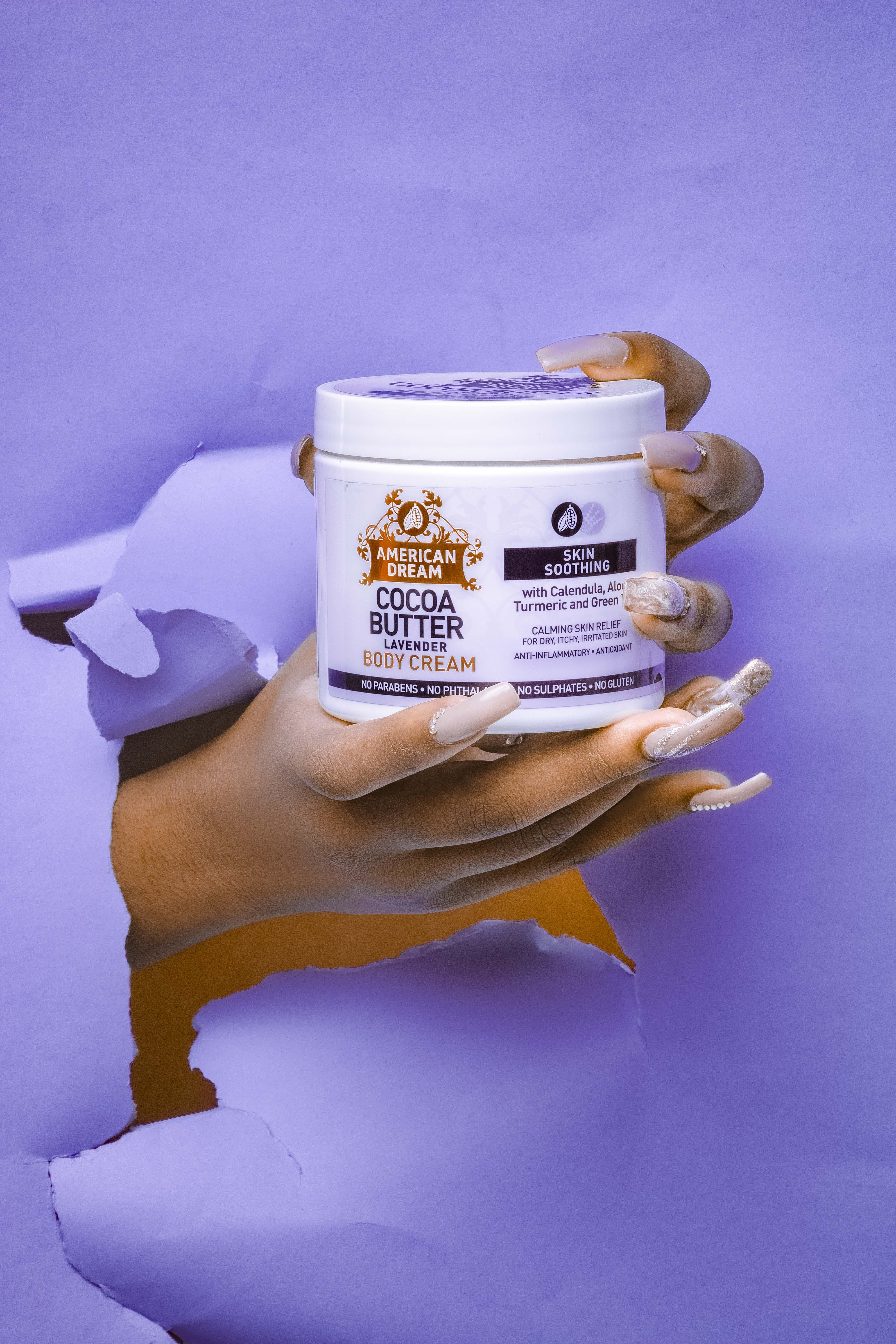 American Dream Cocoa Butter Lavender Body Cream with Calendula