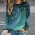 thumbnail image 2 of Landscape Butterfly Women's Floral Printed Sweatshirt Long Sleeve Crewneck Casual Loose Vintage Graphic Pullover Tops, 2 of 7