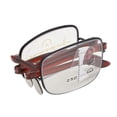thumbnail image 4 of Folding Visual Fatigue Relief Multifocal Reading Glasses Anti Blue Rays Presbyopic Glasses(+150 Tawny Frame), 4 of 4
