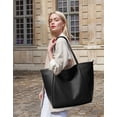 thumbnail image 3 of Bolso de mano KALIDI, tamaño grande, piel vegana, 23 litros, para mujer, color negro, 3 of 8