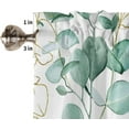 thumbnail image 5 of Green Eucalyptus Kitchen Valance and Tiers Set of 3,Watercolor Leaf Plant Window Curtain Rod Pocket Valances,Botanical Leaves Seamless Curtains Light Filter Privacy Drapes Window Treatment, 5 of 5