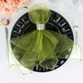 thumbnail image 2 of Efavormart 10 Pack | Olive Green Sheer Organza Decorative Dinner Table Napkins - 23"X23", 2 of 11