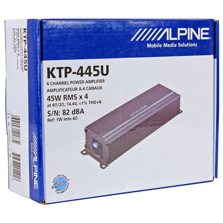 hiërarchie krullen realiteit Alpine KTP-445U Power Pack - Car - amplifier - external - 4-channel -  Walmart.com