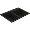 thumbnail image 7 of Moen GGB3024B Granite Series 33" Undermount Double Basin Granite Kitchen Sink - Black, 7 of 7