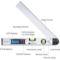 thumbnail image 2 of 400mm/16inch 0~225 Digital Goniometer Digital Horizontal Angle Ruler LCD Backlight Horizontal Protractor, 2 of 4