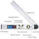 thumbnail image 2 of 400mm/16inch 0~225 Digital Goniometer Digital Horizontal Angle Ruler LCD Backlight Horizontal Protractor, 2 of 4