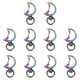 thumbnail image 1 of Clip de Llave de Resorte de Metal de 10 Paquetes, Cierre de Garra en Forma de Luna, Arcoíris, 1 of 6