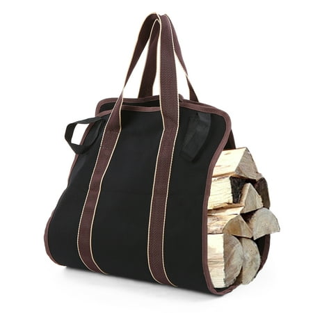 Firewood Log Carrier Bag Canvas Wood Tote Firewood Holder for Fireplaces Camping Wood Stoves