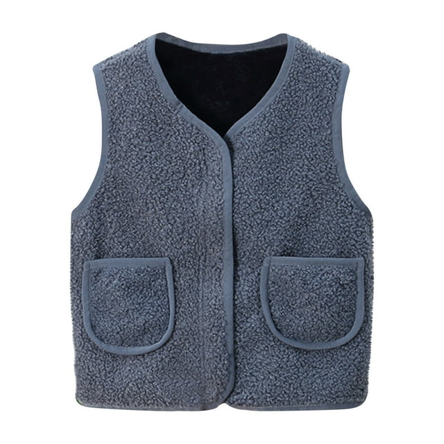 SHTXOZHI Veste Sans Manches en Sherpa pour Bébé Automne Hiver Manteaux Chauds