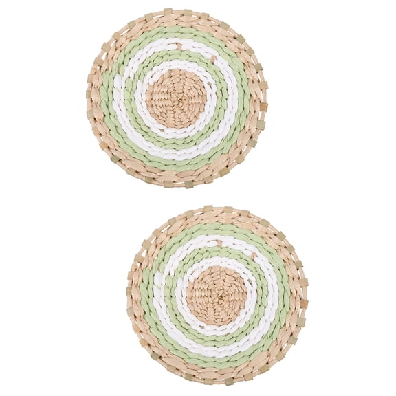 Masteelf 2pcs Nordic Style Woven Hanging Decoration Wall Pendant Bedroom Wall Decoration