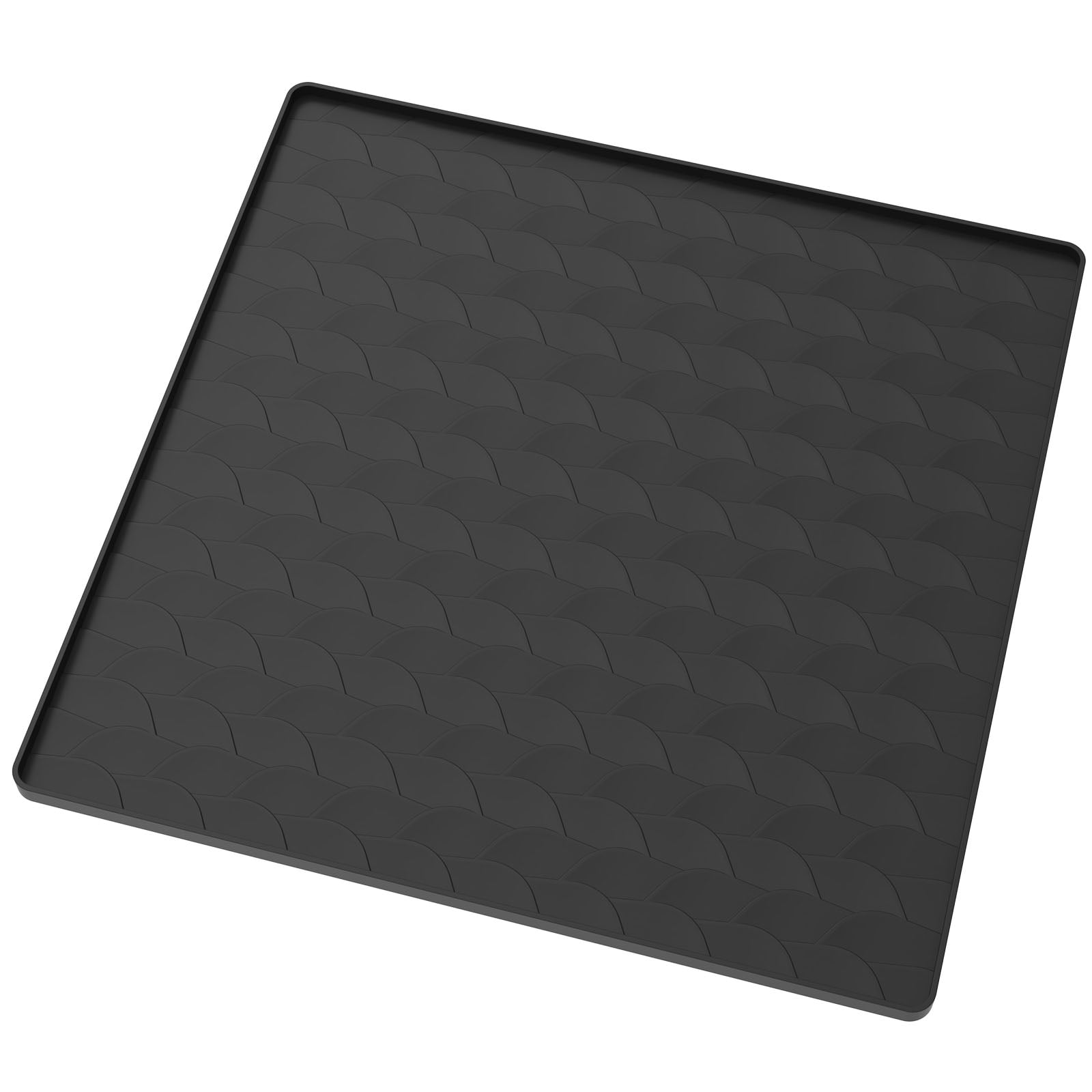 Silicone Washer Dryer Top Protector Mat Waterproof Dustproof Cover (black )