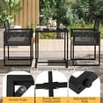 thumbnail image 5 of Gymax 3PCS Patio PE Wicker Furniture Set Cushioned Chairs w/Folding Backrest Backyard, 5 of 10