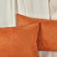 thumbnail image 6 of Home Soft Things Suede Throw Pillow Cover with Big Zipper 2 Pieces - Rust - 14" x 26", 6 of 6
