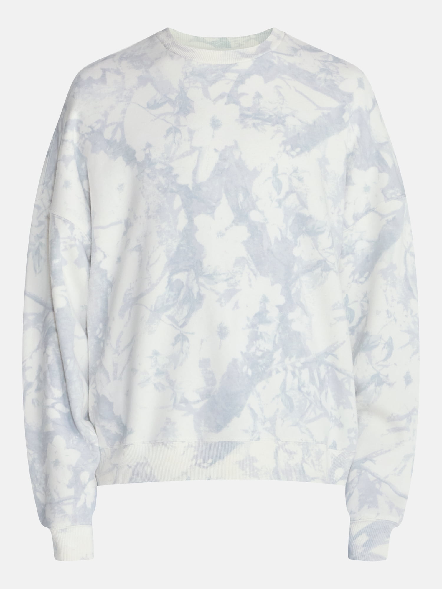 No Boundaries Crewneck Fleece Sweatshirt with Long Sleeves, Men's XS-4XLT