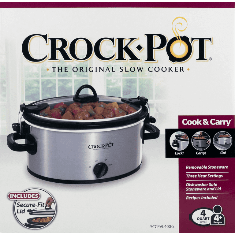Crock-Pot 4-Quart Oval Slow Cooker Stainless-Steel SCCPVL400-S - Best Buy