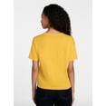 thumbnail image 2 of Time and Tru Women's Boxy Slub Tee with Short Sleeves, Sizes XS-XXXL, 2 of 5