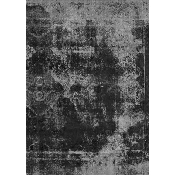 Ahgly Company Indoor Rectangle Abstract Gray Modern Area Rugs, 5' x 7'