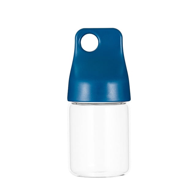 Botella de Agua Bewildely 280ml para el Hogar Oficina Trabajo Deportes Fitness Té Bebida Taza Portátil para Interiores y Exteriores Azul HA080610-01