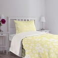 thumbnail image 5 of Ambesonne Floral Quilted Bedspread Set 2 Pcs, Spring Daisy Blossoms, Twin Size, Yellow White, 5 of 6
