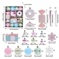 thumbnail image 3 of Neoargh 58 Pack Christmas Balls Ornaments, Macaron Shatterproof Christmas Ornaments Set, Xmas Seasonal Cute Hanging Pendants Gift Package for Tree Party Holiday Indoor Decor, 3 of 6