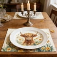 thumbnail image 5 of BingTong Highland Cow Birthday Party Supplies Holy Cow Highland Themed Baby Shower Birthday Party Decorations Disposable Tableware Set Plates Napkins Cups Serves Placemat, 5 of 6
