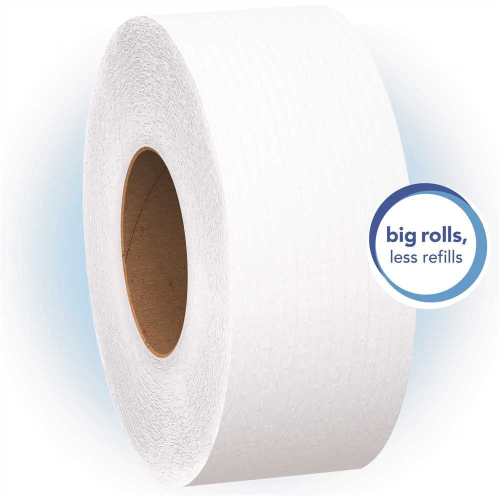 SCOTT 07827 2-Ply White Jumbo Roll (JR) Commercial Toilet Paper (, 2,000 ft./Roll) - pack of 6