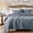 Paisley-dusty Blue, variant on Lightweight Crinkly Channel Pick Stitch Textured Bedspread Soft Shabby Chic Farmhouse Country Coverlet for All Season, 2 Shams