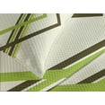thumbnail image 4 of Ambesonne Geometric Quilted Bedspread Set 3 Pcs, Trippy Diamond Shapes, Queen Size, Lime Green Army Green, 4 of 5