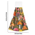 thumbnail image 6 of Yayeee Kitchen Hanging Hand Towels Set of 2 with Loop Bathroom Absorbent Tie Towel, Vibrant Mushroom, 6 of 7