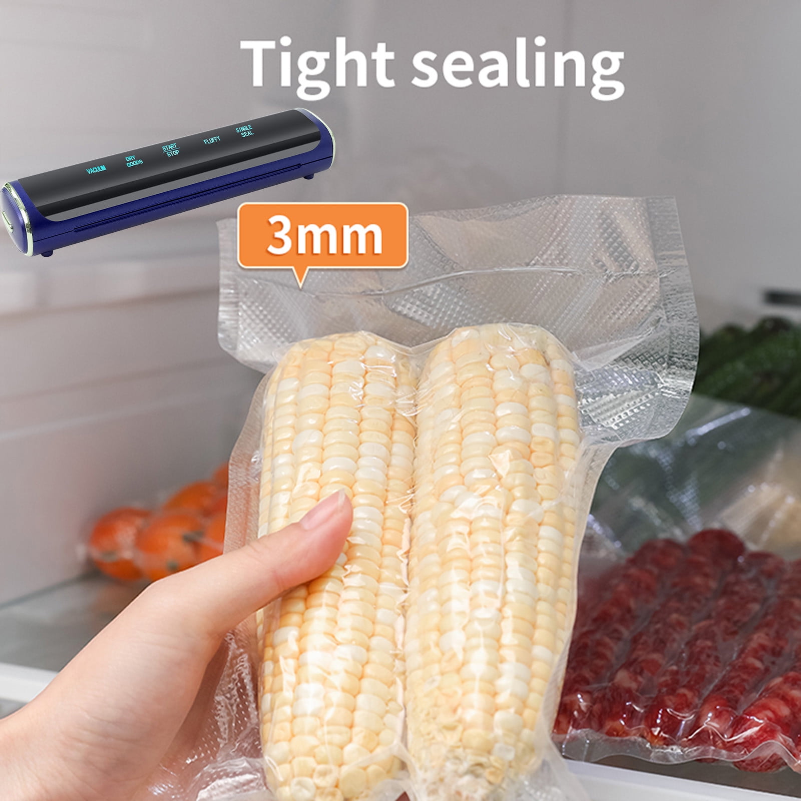Inerposs Vacuum Sealer Machine, Food Vacuum Sealer for Airtight Food Storage, Dry and Moist Vacuum Sealer, Kitchen Food Sealer for Freshness, Ideal for Home Food Preservation