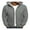 Gray, variant on Men Winter Hooded Jacket Lightweight Warm Solid Color Hooded Long Sleeves Zip-Up Outerwear Outdoor Coat with Pockets for Teen Boys