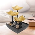 thumbnail image 3 of 3 Tier Tabletop Fountain, Waterflow Fountain Soft LED Light USB Cable Powered Space Saving  for Office Meeting Room, 3 of 8