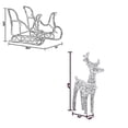 thumbnail image 5 of Benjara Garden 4pc Reindeer and Sleigh Christmas Decoration, 240 LEDs, White, 5 of 5