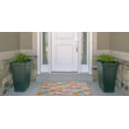 thumbnail image 2 of Linon Outdoor Washable Area Rug Collection, Aqua and Orange, 2' x 3', 2 of 7