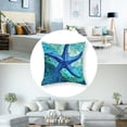 thumbnail image 5 of PIKWEEK Throw Pillow Cover  Set of 2 Ocean Sandpiper Beach Birds Watercolor in Sea Blue Kathie Decorative Indoor/Outdoor Square Pillow Covers Cushion Cases for Sofa Couch Bed, 5 of 7