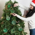 thumbnail image 5 of Xuniizn Christmas Ornaments Set - Christmas Decorations Flocked Christmas Balls Christmas Decoration SetMultiple Styles Of Christmas Tree Decorations Can Also Be Used For Other Party, Green, 5 of 9