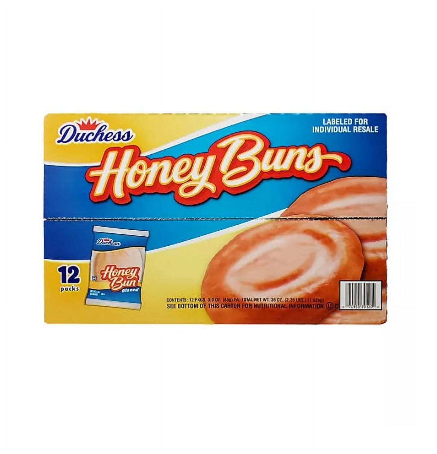 Cloverhill Jumbo Iced Honey Buns, Individually Wrapped