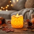 thumbnail image 4 of Fmbmuo Warm Light Halloween-Themed Flameless Led Candles , Orange Outdoor Thanksgiving Indoor Ornament , For Home Party Holiday Desktop Decor, 4 of 8
