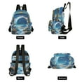 thumbnail image 4 of FORMRS Mini Backpack Purse for Women Quilted Travel Daypack Casual Shoulder Bag, Floral Moon, 4 of 7